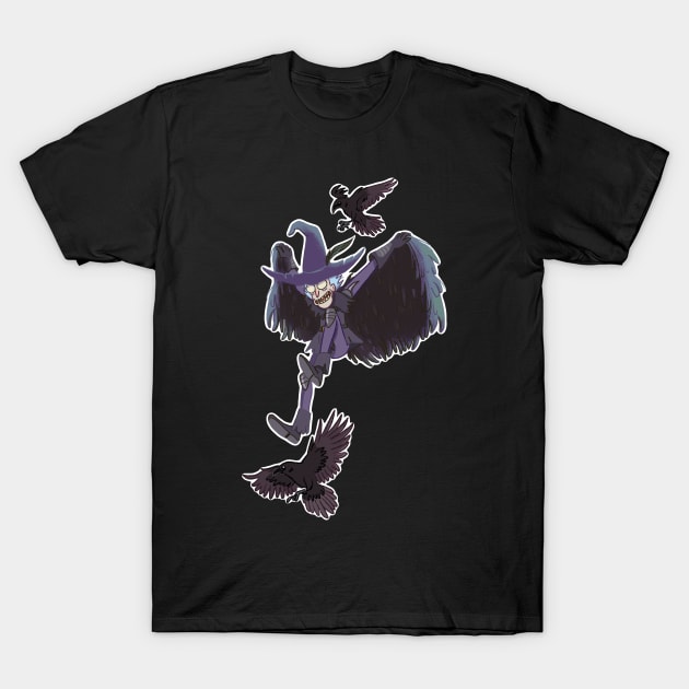 crow witch T-Shirt by ilikepranksters